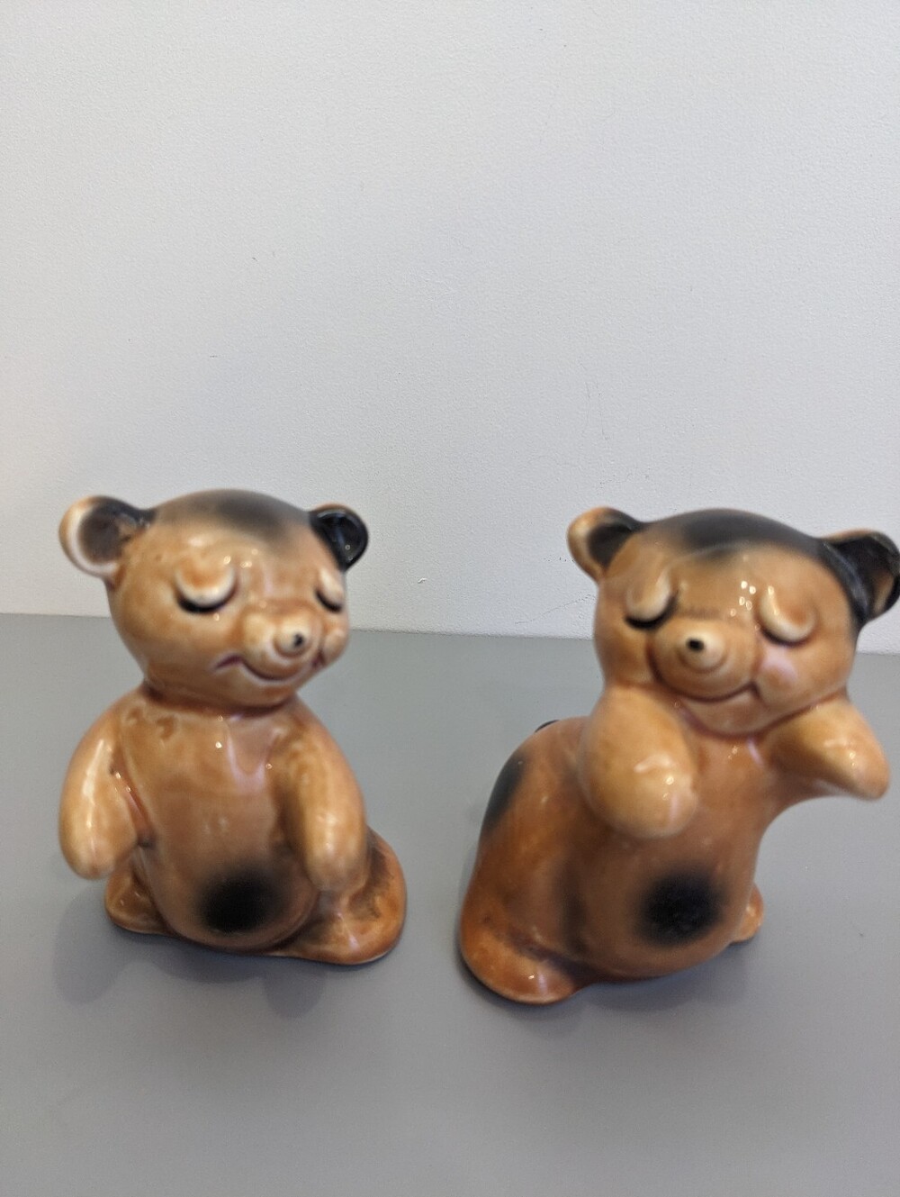 1950s Van Tellingen Bear Hug Salt And Pepper Shakers Mid Century Ceramic Pair